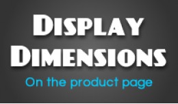 Display Dimensions on Product Page