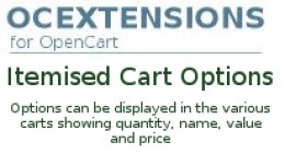 Itemised Cart Options