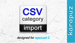 CSV Category Import (for Opencart 2)