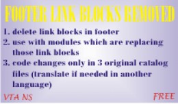 Footer Link Blocks Removed