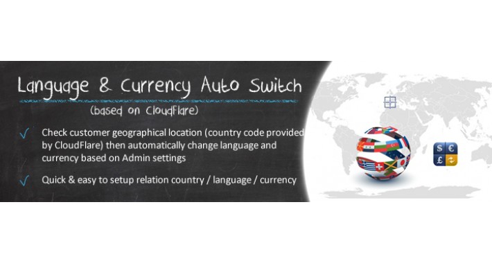 Language & Currency Auto Switch CloudFlare Based (OC1.5.x)