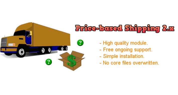 Price Based Shipping 2.x and 3.x