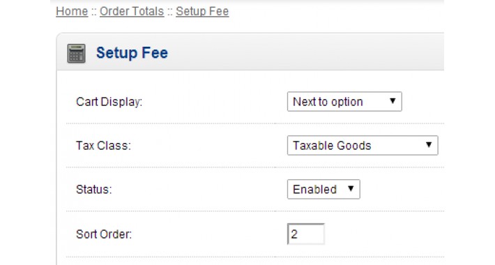 Order Totals: Setup Fees for Product Option Values