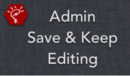 Admin Save and Keep Editing