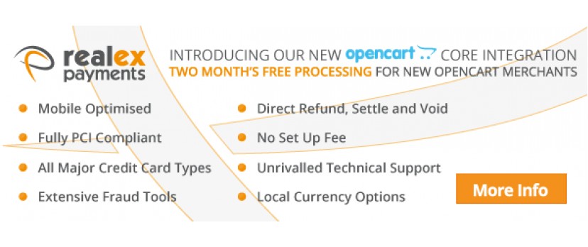 Increase your sales with OpenCart and Realex Payments