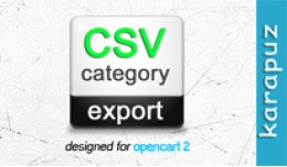 CSV Category Export (for Opencart 2)