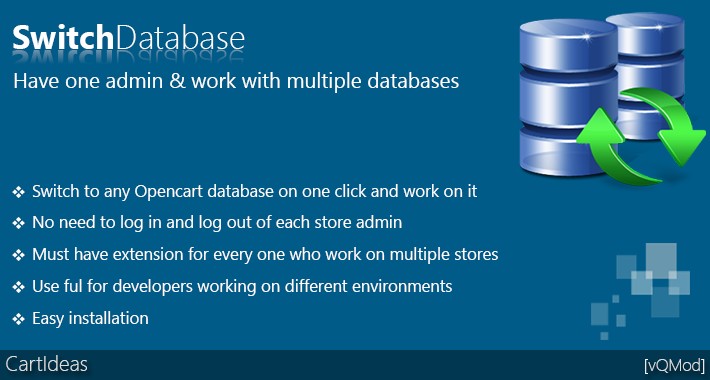 Switch Database - Switch between Opencart databases