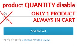 Disable Product Quantity Allow add only one prod..