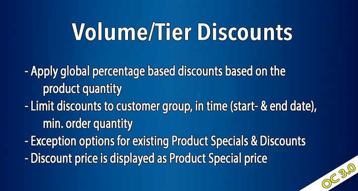 OC3 - Volume/Tier Discounts
