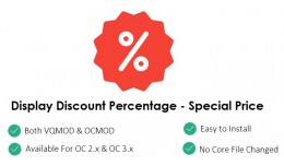 Show/Display Discount Percentage - For Special P..