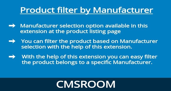Product filter by Manufacturer
