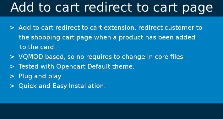 Add to cart redirect to cart page