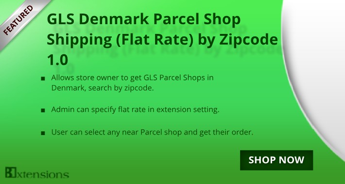 GLS Denmark Parcel Shop Shipping (Flat Rate) by Zipcode