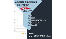 Admin Product Editor and extended Filter