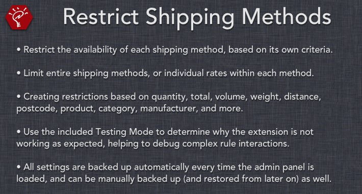 Restrict Shipping Methods