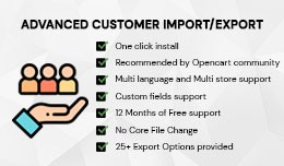 Advanced Customer import/export extension