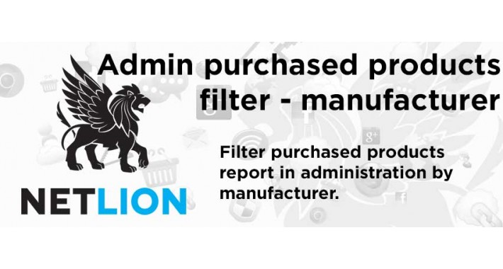 Admin purchased products report filter - manufacturer