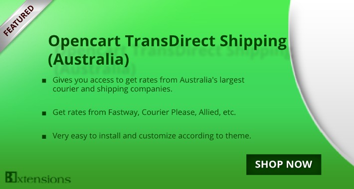 Opencart TransDirect Shipping (Australia)
