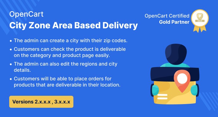 Opencart City Zone Area Based Delivery