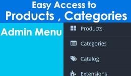 Admin Menu : Easy Access to Products & Categ..