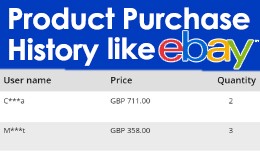 Product Purchase History Like eBay [Boost Sales]