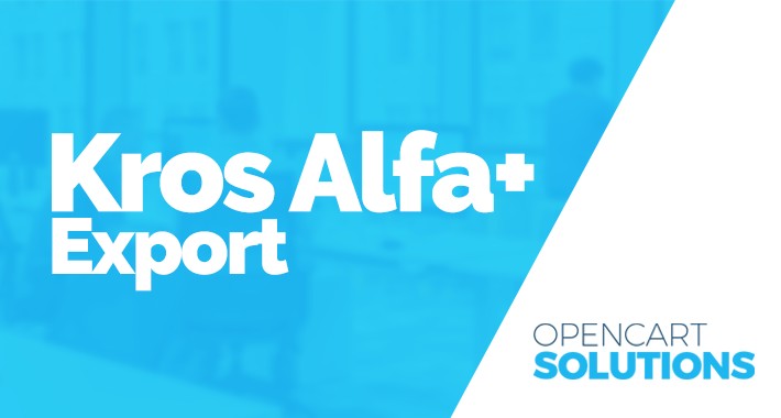 Export do účtovníckeho software Kros Alfa+ 3.x