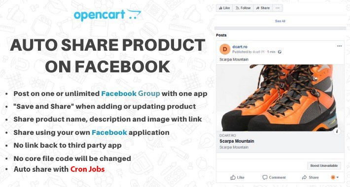 Auto share products on Facebook groups
