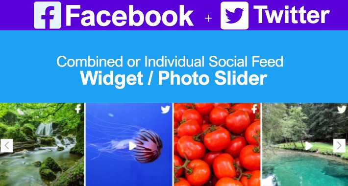 Facebook + Twitter Combined Feed Widget / Slider for Opencart
