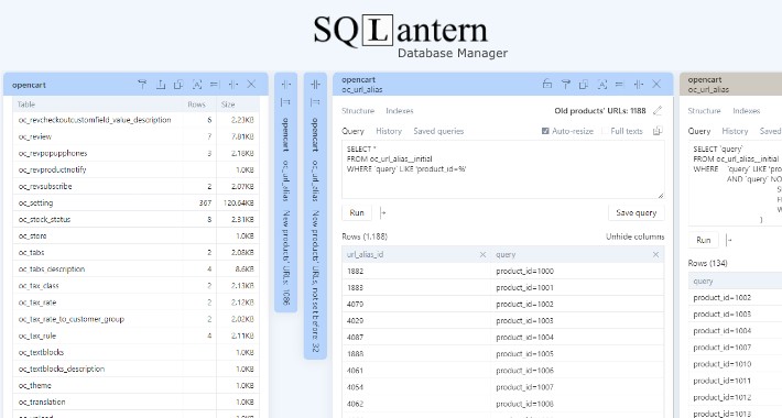 SQLantern Database Manager for OpenCart