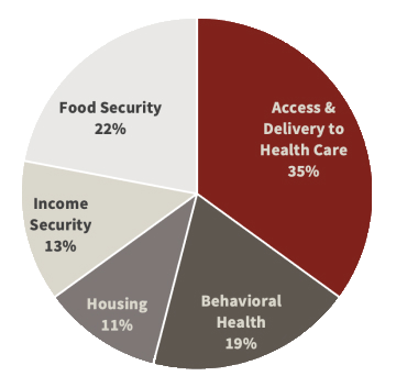 health needs funding distribution pie chart