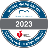 2021 Mitral Valve Repair Reference Center Award from the American Heart Association and the Mitral Foundation