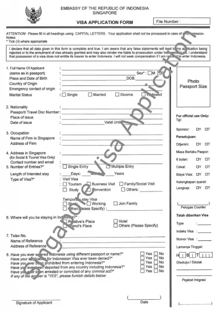 singapore visa application